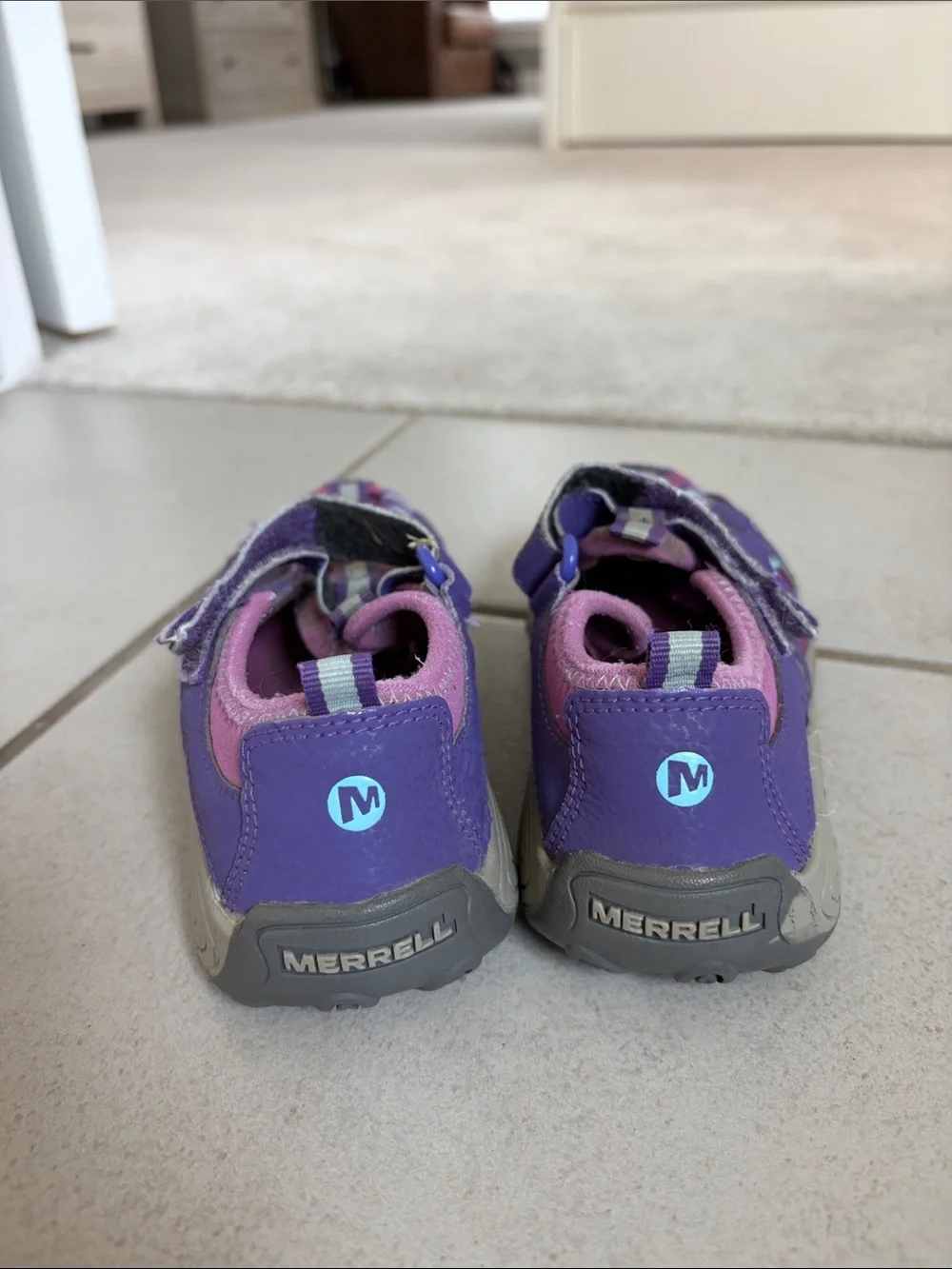 Merrell Girls' Purple and Pink Closed-Toe Active Sandals